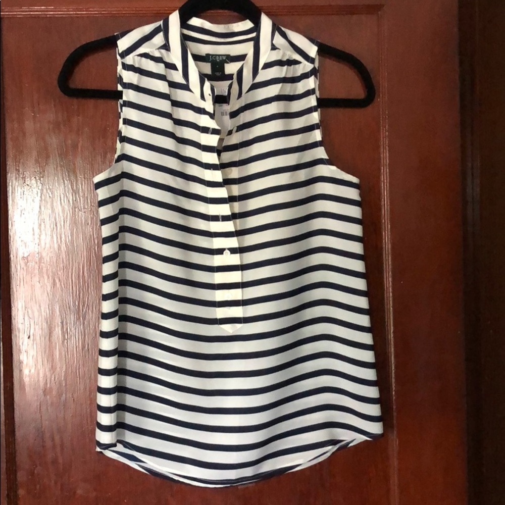 J. Crew Striped Sleeveless Blouse - New